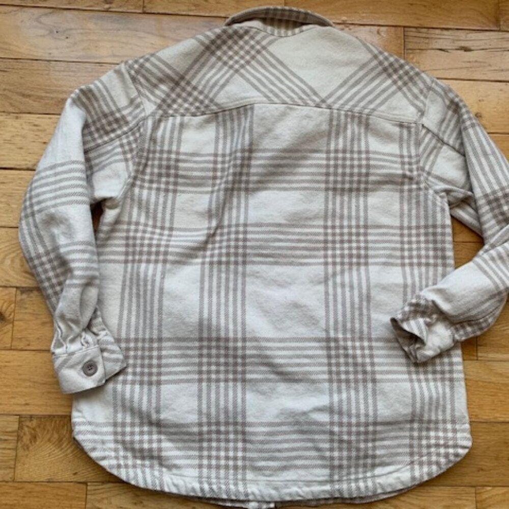 The B.C. Clothing Co Cream Plaid Shacket | Small - Picture 8 of 8